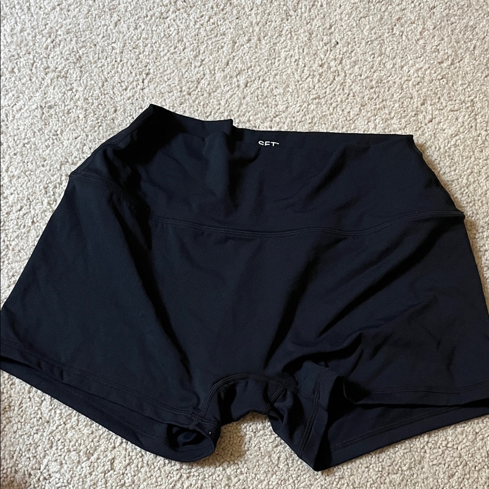 Women's Black High-Waisted Shorts